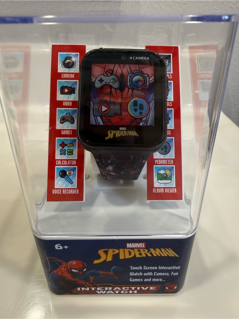 New Marvel Spider-Man Kids Interactive Touchscreen Watch - Black/Red